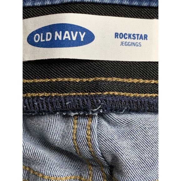 Old Navy Womens Rockstar Jegging Jeans Sz 8 Distress Skinny Pullon Elastic 2765 - Picture 7 of 9